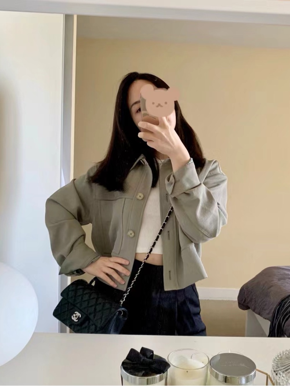 Wilfred Cropped Utility Jacket - Sage